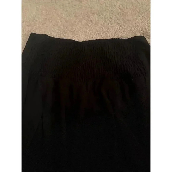 Victoria's Secret XS matte black Satin pleat front harem Pants with elastic hem - Picture 11 of 11